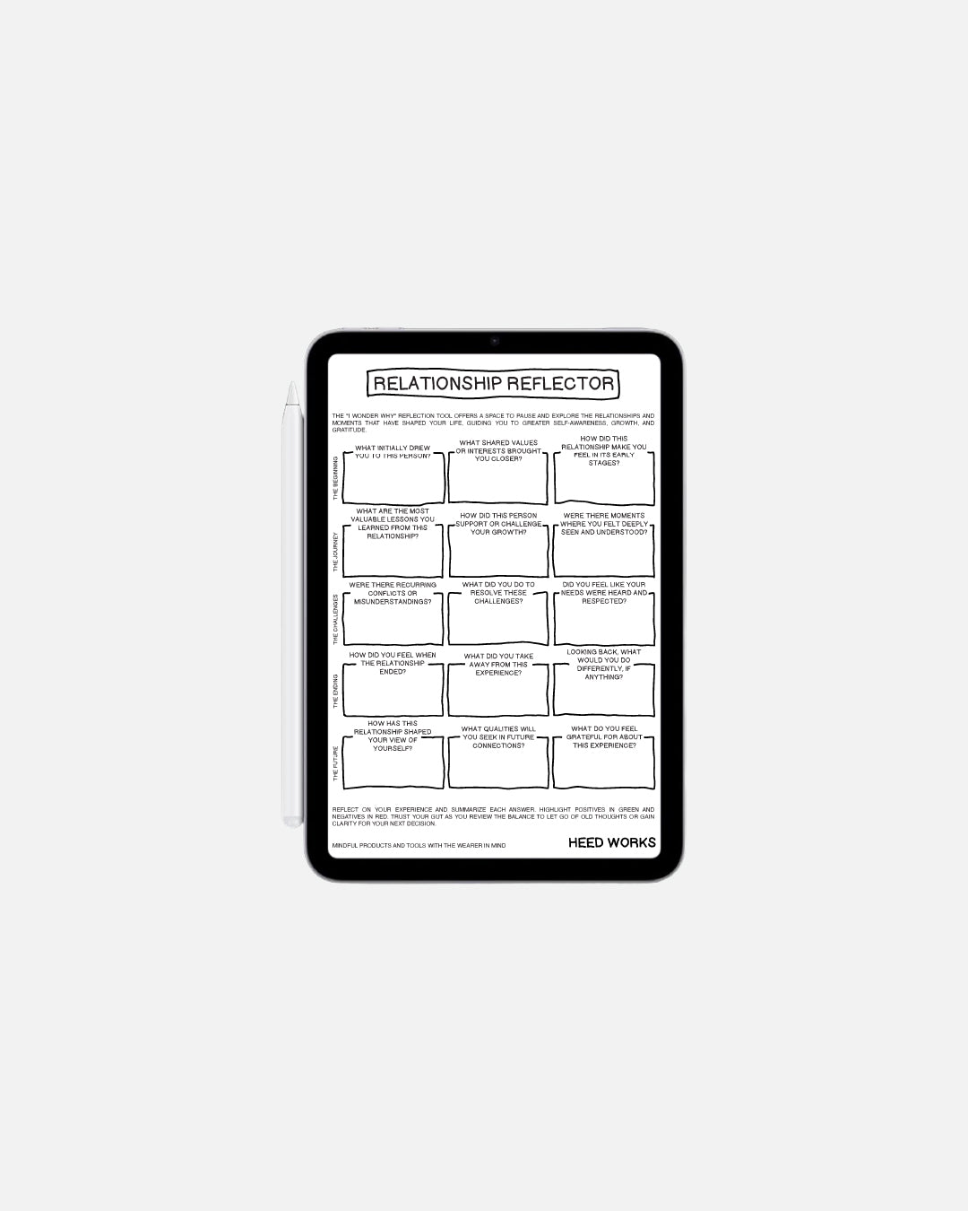 I WONDER WHY - RELATIONSHIP REFLECTOR TOOL