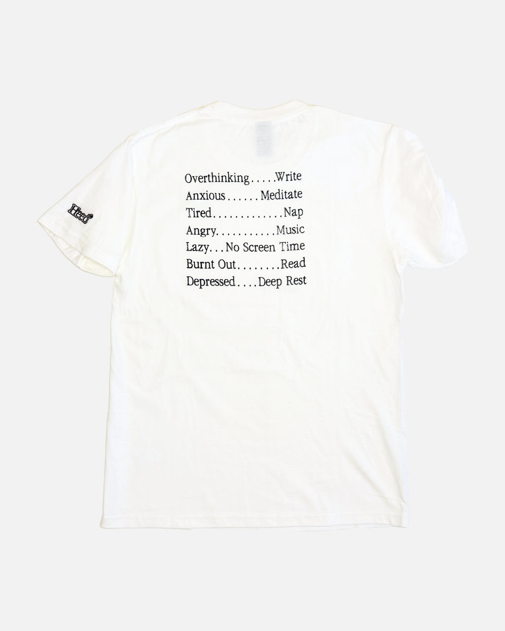 LIFE RULES TEE - White